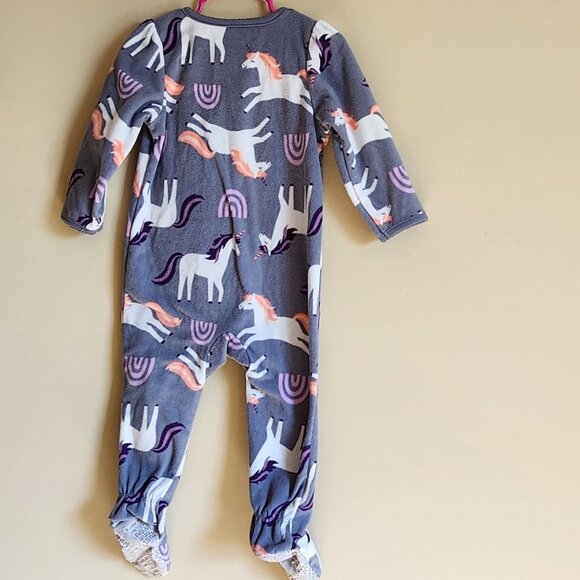 Carters Footed Fleece Unicorn Pajamas Size 18Months - Picture 3 of 6